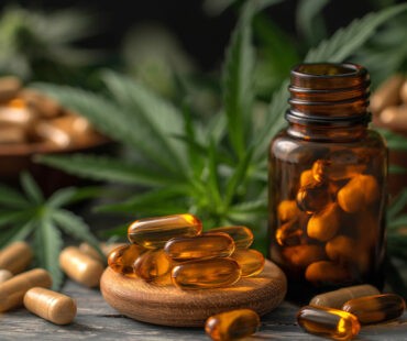 Softgel capsules representing Natural Vitamin E nutraceutical applications